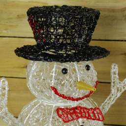 Samuel Alexander 88 Multicolour LED Acrylic Snowman Christmas Decoration 76cm - Size: 76 x 76 x 45cm - White - Wilko - thumbnail 5