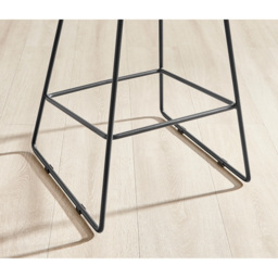 Furniturebox Harding Black Bar Stool Set of 2 - Wilko - thumbnail 6