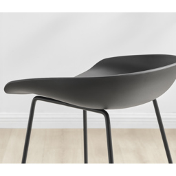 Furniturebox Harding Black Bar Stool Set of 2 - Wilko - thumbnail 5