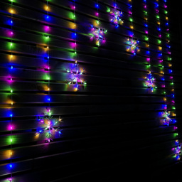 Samuel Alexander 320 Multicolour LED Snowflake Curtain Lights - Size: 120 x 120 x 5cm - Wilko - thumbnail 5