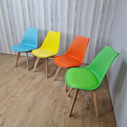 Kosy Koala 4 Seater Stone Grey Effect Wood Dining Table with Mixed Chairs - Multi - Wilko - thumbnail 5