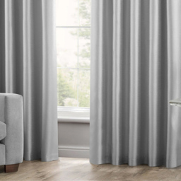 Intimates Faux Silk Silver Curtains 117 x 137cm - Size: W 117 x D 137cm - Wilko - thumbnail 4