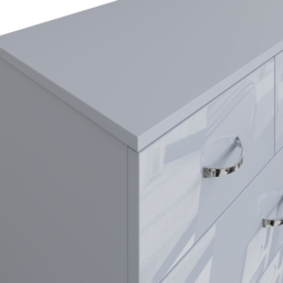 FWStyle Chilton 6 Drawer Grey Gloss Chest of Drawers - Wilko - thumbnail 5