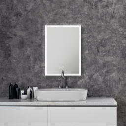 Sorrelis Denham LED Mirror with Shaver Socket 70 x 50cm - Size: 50 x 70 x 5.4cm - Multi - Wilko - thumbnail 3