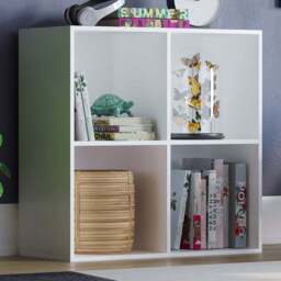 Vida Designs Durham 2 x 2 White Cube Storage Unit - Size: H 64.5 x W 65 x D 29cm - Wilko - thumbnail 1