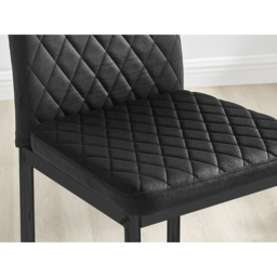 Furniturebox Modern Valera Black Velvet Bar Stool Set of 2 - Wilko - thumbnail 6