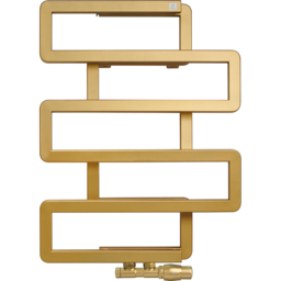 Terma Bookie Brass Heated Towel Rail 655 x 500mm - Size: #VALUE! - Gold - Wilko - thumbnail 7