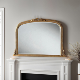 Yearn Gold Beaded Overmantle Bevelled Mirror 66 x 101cm - Wilko - thumbnail 4