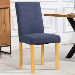 Artemis Home Almont Set of 2 Denim High Back Dining Chairs - Wilko - thumbnail 1