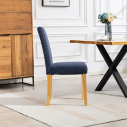 Artemis Home Almont Set of 2 Denim High Back Dining Chairs - Wilko - thumbnail 6