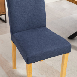 Artemis Home Almont Set of 2 Denim High Back Dining Chairs - Wilko - thumbnail 3