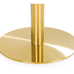 Julian Bowen Palermo 4 Seater Round Pedestal Table White Marble and Gold - Wilko - thumbnail 5