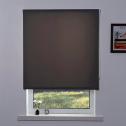 Textured Blackout Roller Blind Dark Grey 120cm - Wilko