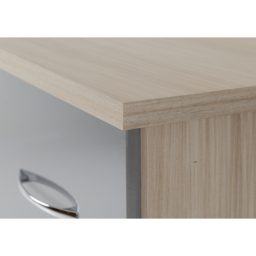 Seconique Nevada 5 Drawer Grey Gloss Light Oak Veneer Chest of Drawers - Wilko - thumbnail 7