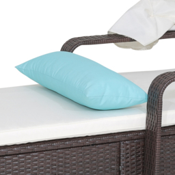 Costway Garden Chaise Lounge Chair with Side Table - Size: 2 Seater - Wilko - thumbnail 5