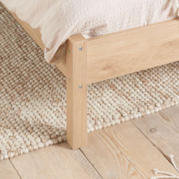 Croxley Double Oak Rattan Bed - Brown - Birlea - Wilko - thumbnail 7