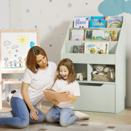 HOMCOM 3 Shelf Single Drawer Green Kids Bookcase - Wilko - thumbnail 5