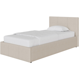 GFW Single Natural Fabric Ottoman Bed - Cream - Wilko - thumbnail 3