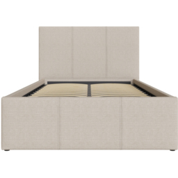 GFW Single Natural Fabric Ottoman Bed - Cream - Wilko - thumbnail 6