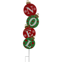 Noel Bauble Stake Red and Green - Sleigh Bells Ring - Wilko - thumbnail 1