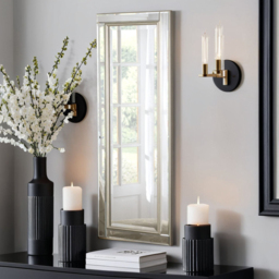 Yearn Timeless Warm Silver Tall Bevelled Wall Mirror 136 x 45cm - Wilko - thumbnail 3
