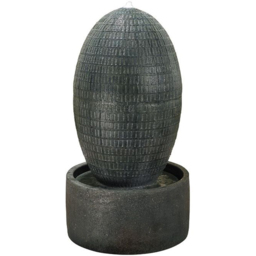 Tranquillity Large Ripple Vase LED Solar Water Feature - Size: 100 x 55 x 55cm - Grey - Wilko - thumbnail 1