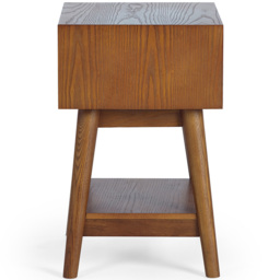 Julian Bowen Lowry Single Drawer Cherry Ash Wood Veneer Side Table - Grey - Wilko - thumbnail 6