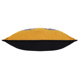 furn. Gold and Black Inked Wild Velvet Piped Cushion - Size: 50 x 30 cm - Multi - Wilko - thumbnail 5