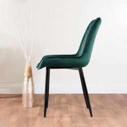 Furniturebox Molini Cesano 6 Seater Dining Set White Gloss Green and Black - Grey - Wilko - thumbnail 5