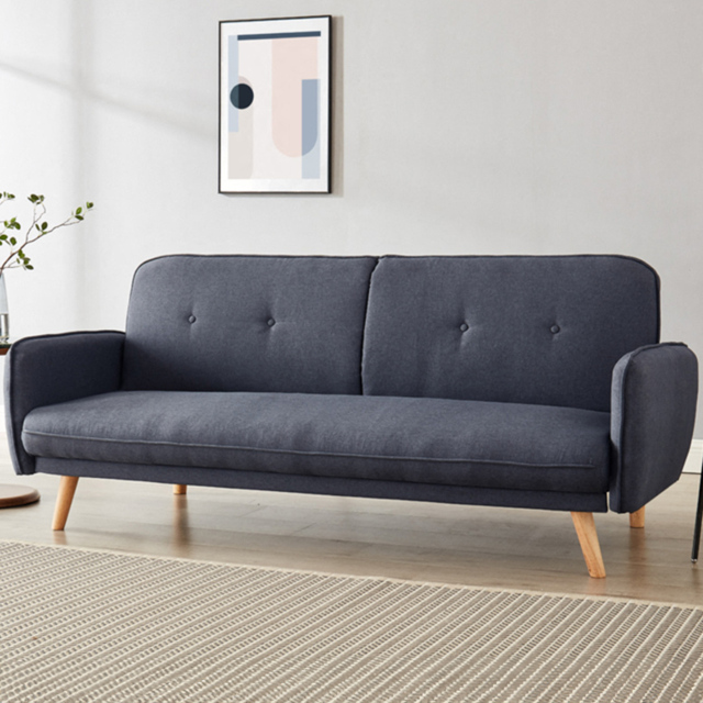 Home Detail Belmont Double Sleeper Charcoal Fabric Sofa Bed - Size: 2 Seater - Grey - Wilko - image 1