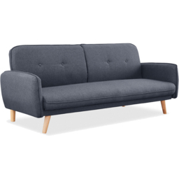 Home Detail Belmont Double Sleeper Charcoal Fabric Sofa Bed - Size: 2 Seater - Grey - Wilko - thumbnail 3