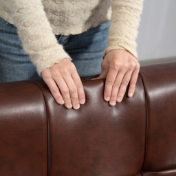 HOMCOM 2 Seater Brown Vintage Sofa - Wilko - thumbnail 4
