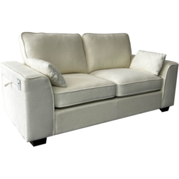 DS Living The Modena 5 Seater Cream Fabric Sofa Set - Wilko - thumbnail 7