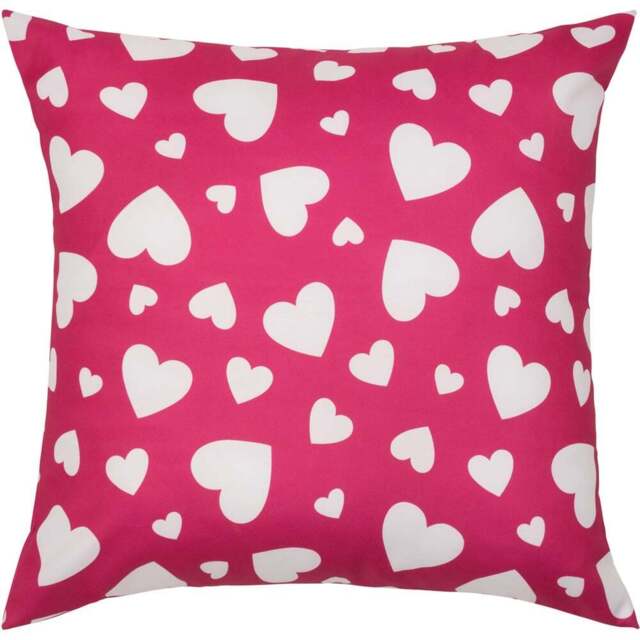 Kaikoo Fuchsia Pink Heart Cushion - Wilko - image 1