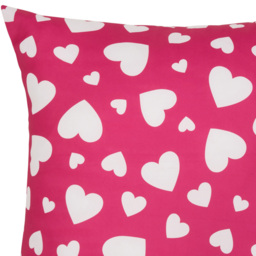 Kaikoo Fuchsia Pink Heart Cushion - Wilko - thumbnail 3