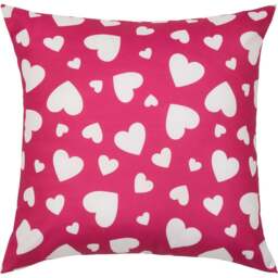 Kaikoo Fuchsia Pink Heart Cushion - Wilko - thumbnail 1