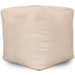 Kaikoo Cream Brushed Faux Suede Cube Bean Bag Chair - Wilko - thumbnail 3