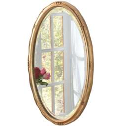 Yearn Gold Traditional Oval Mirror 69 x 42cm - Wilko - thumbnail 1