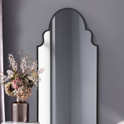 The Arcus Black Arched Metal Leaner Wall Mirror 200 x 85cm - MirrorOutlet - Wilko - thumbnail 4