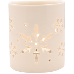 The Seasonal Gift Co. Snowflake Candle Holder - Size: 8 x 7 x 7cm - Off white - Wilko - thumbnail 3