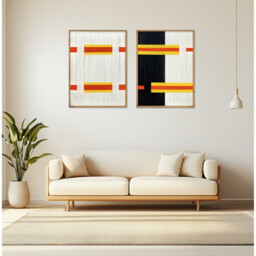 Abstract Woven Modern Framed Art Assorted - Wilko - thumbnail 4