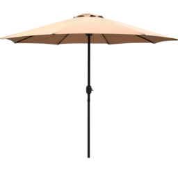 GlamHaus Sand Garden Parasolwith Crank Handle 2.7m - Cream - Wilko - thumbnail 1