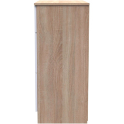 Crowndale Contrast 3 Drawer White and Bardolino Oak Deep Chest Ready Assembled - Wilko - thumbnail 5