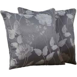 Serene Meadow Grey Cushion Cover - Size: 43 x 43cm - Wilko