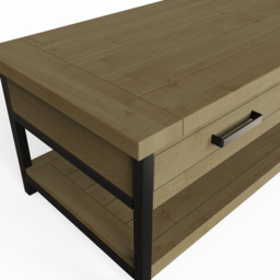 FWStyle Lowry Industrial Storage Coffee Table - Brown - Wilko - thumbnail 5