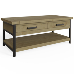 FWStyle Lowry Industrial Storage Coffee Table - Brown - Wilko - thumbnail 3