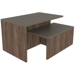 Decorotika Twins Galaxy Alina Nest of Coffee Tables Set of 2 - Size: 42 x 72 x 45cm - Multi - Wilko - thumbnail 4