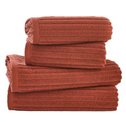 Deyongs Rialto Paprika Bath Towel - Size: 68 x 127cm - Orange - Wilko - thumbnail 1