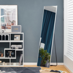 Costway Silver Shatter Proof Full Length Mirror - Size: 160 x 40cm - Wilko - thumbnail 3