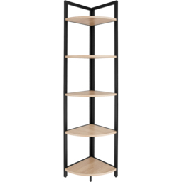 tectake Castlebar 5 Shelf Oak Sonoma Corner Shelving Unit - Brown - Wilko - thumbnail 3